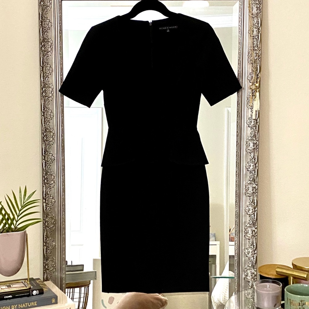Black Antonio Melani peplum dress